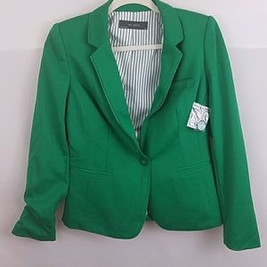 The Limited Bright Green Single Button Blazer